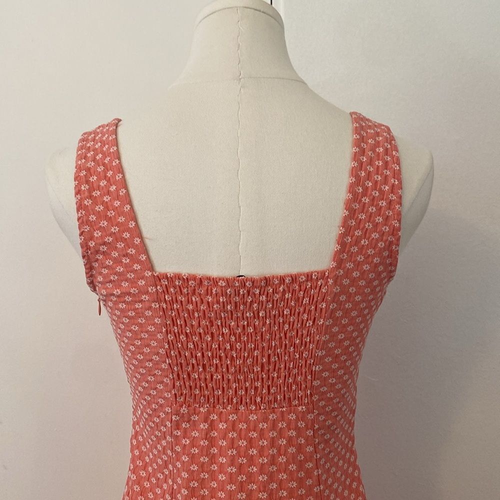 Urban Outfitters Folly Pink Floral Fitted Notched Mini Dress Size Small - Picture 7 of 12